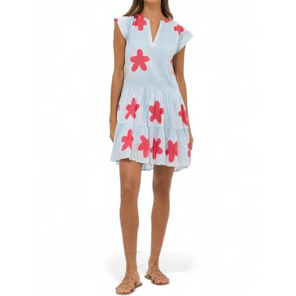 OLIPHANT Dresses & Skirts - NEW OLIPHANT roll sleeve dress in mela blue